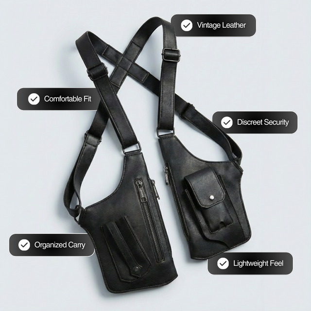 Jonaire - Borsa a spalla in pelle premium
