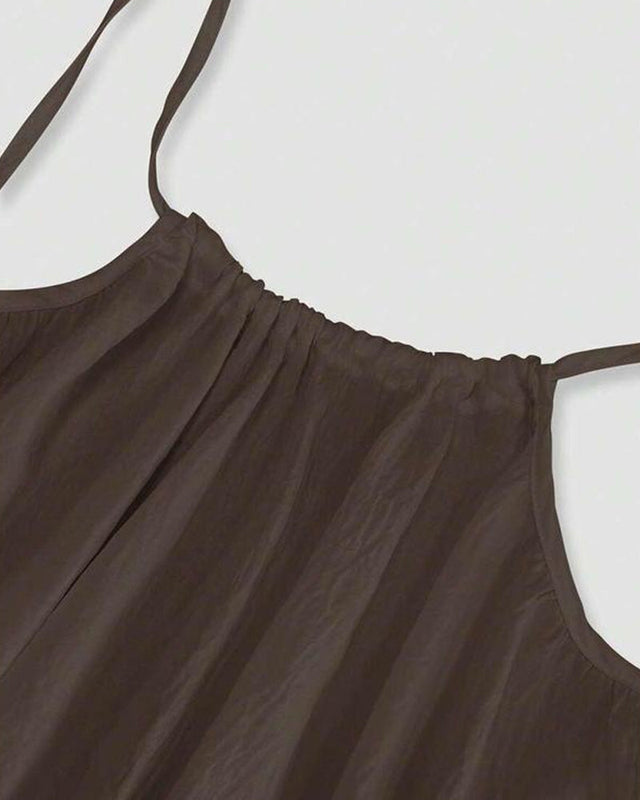 Vestito canotta da donna monocolore senza schienale
