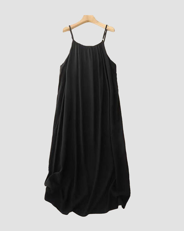 Vestito canotta da donna monocolore senza schienale